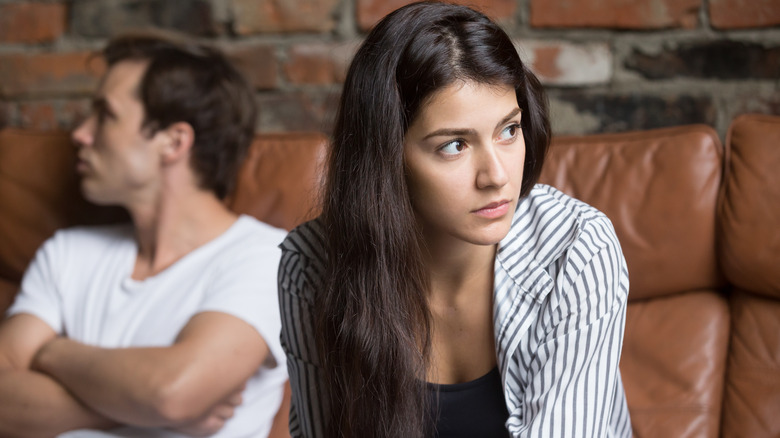 unhappy couple during conflict