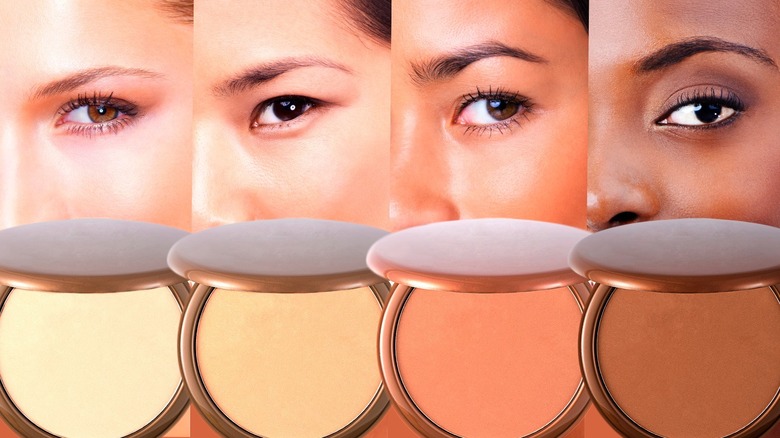 Four women with bronzers