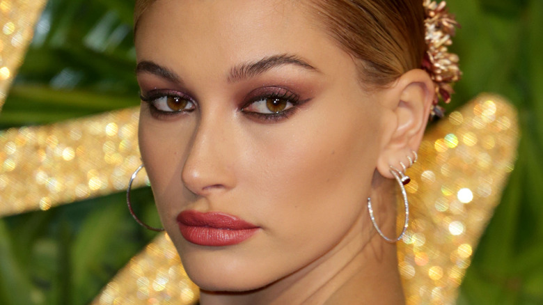 Hailey Bieber at the British Fashion Awards in 2017