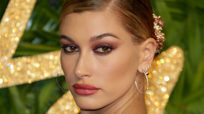 Hailey Bieber at the British Fashion Awards in 2017