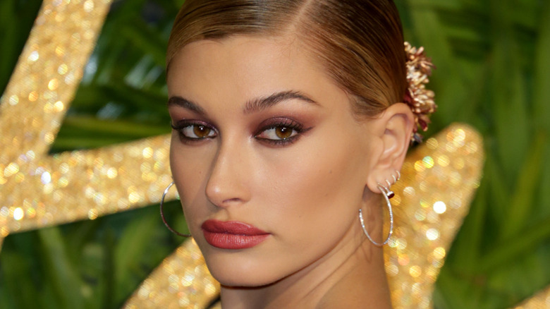 Hailey Bieber at the British Fashion Awards in 2017