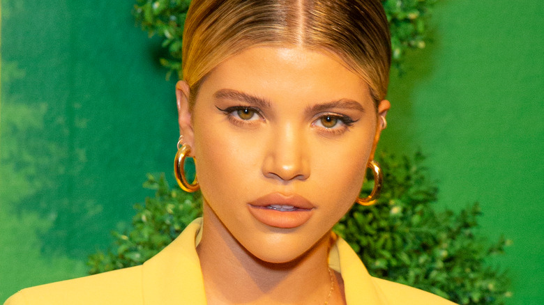 Sofia Richie staring ahead mouth open