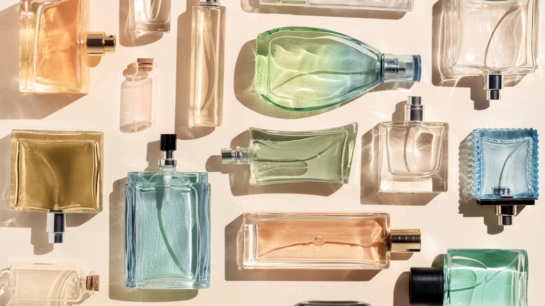 various perfume bottles