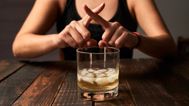 rejecting alcohol