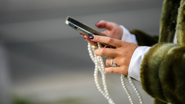 person holding phone