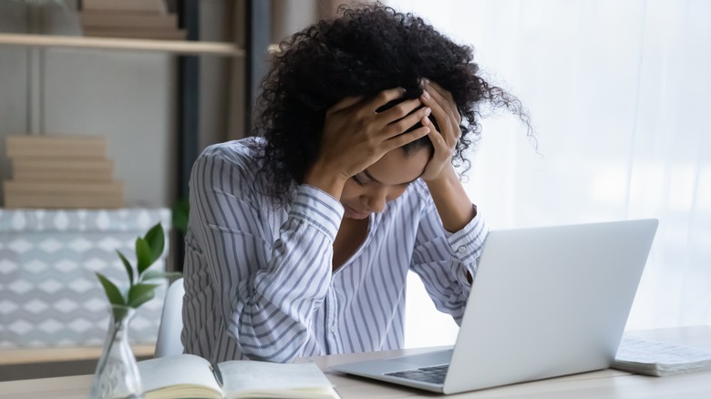 woman feeling stressed