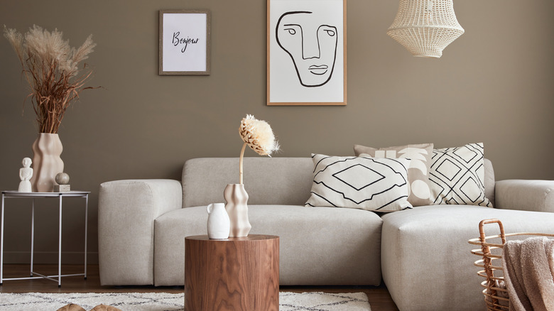 Living room with modern interior design