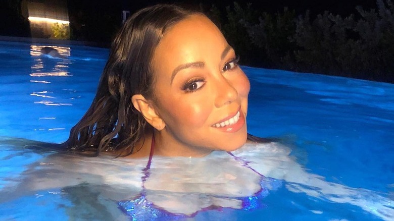 Mariah Carey in a pool