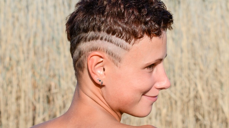 Woman with textured undercut