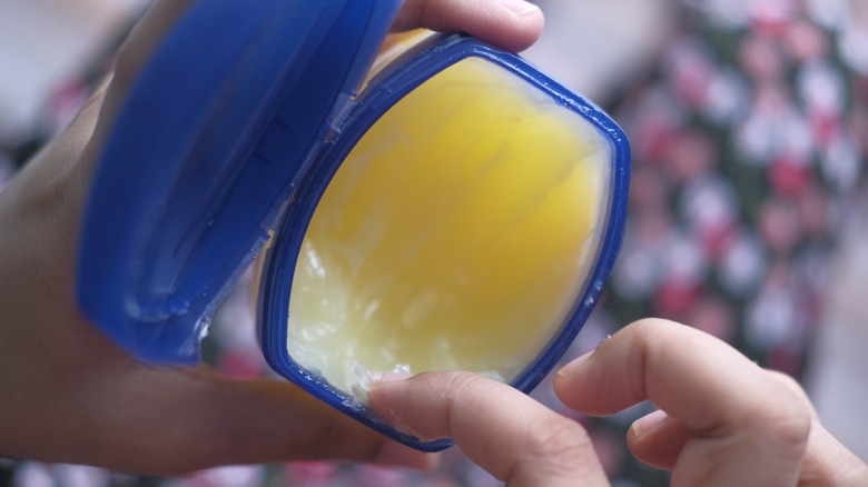 Woman using Vaseline