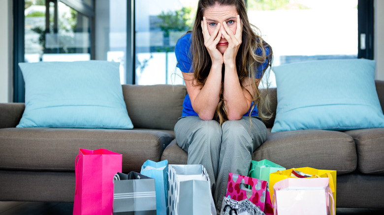 Woman overwhelmed after birthday party