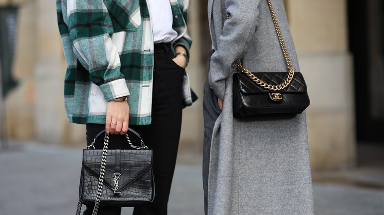 two women in flannel