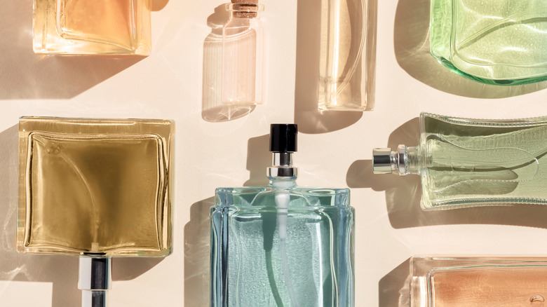Variety of perfume bottles