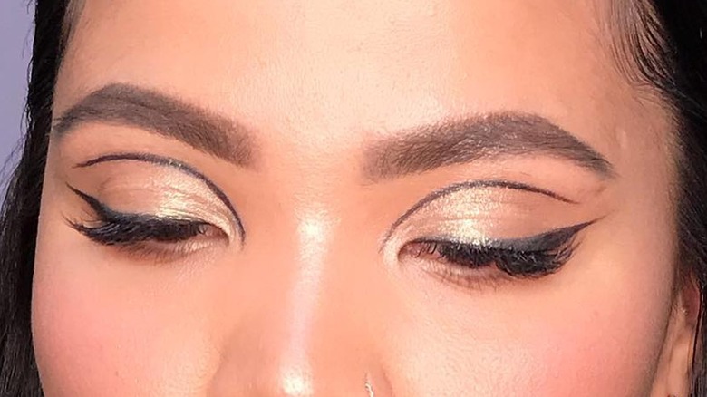 black floating eyeliner