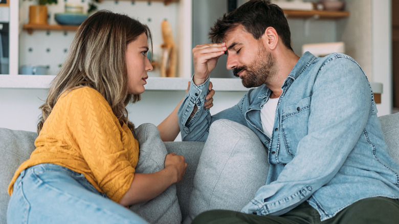 Couple talking through trust issues