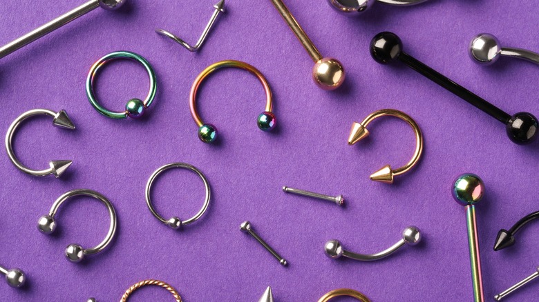 different types of piercing jewelry 