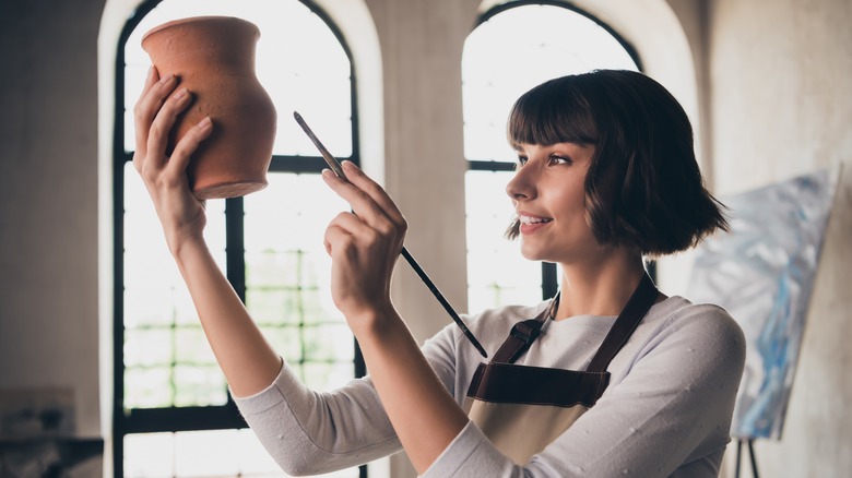 woman painting