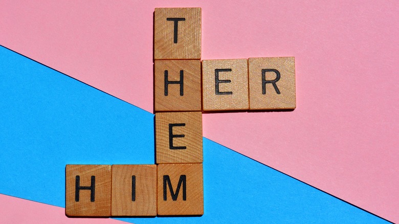 pronouns on scrabble pieces