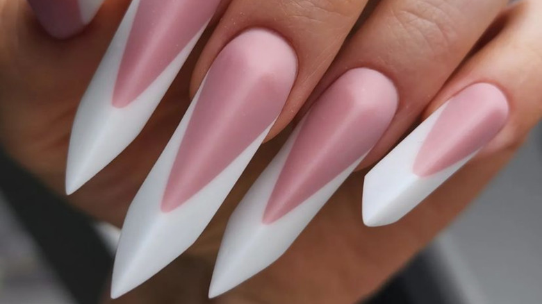 French tipped edge nails