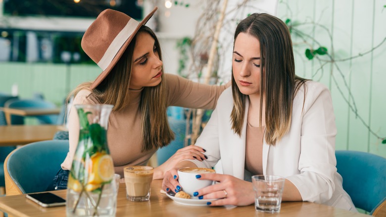 sad women talking
