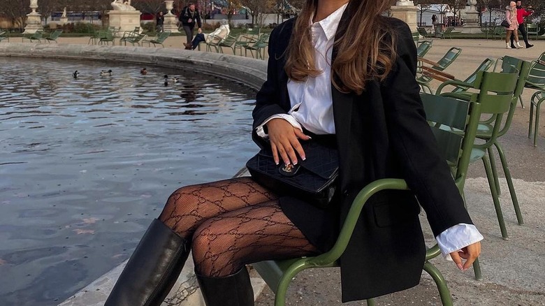 Pantyhose Short Skirt