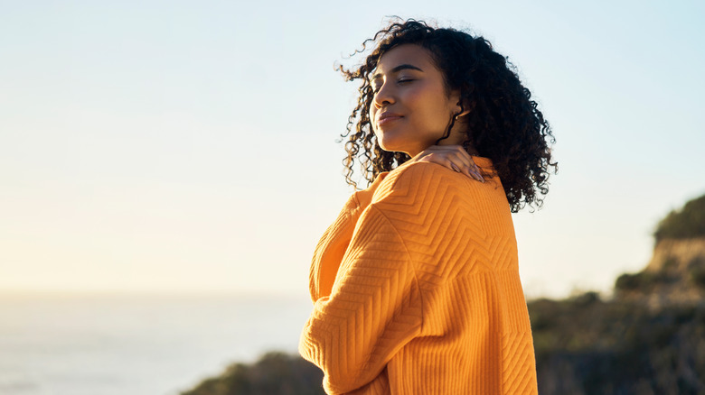 Woman smiling