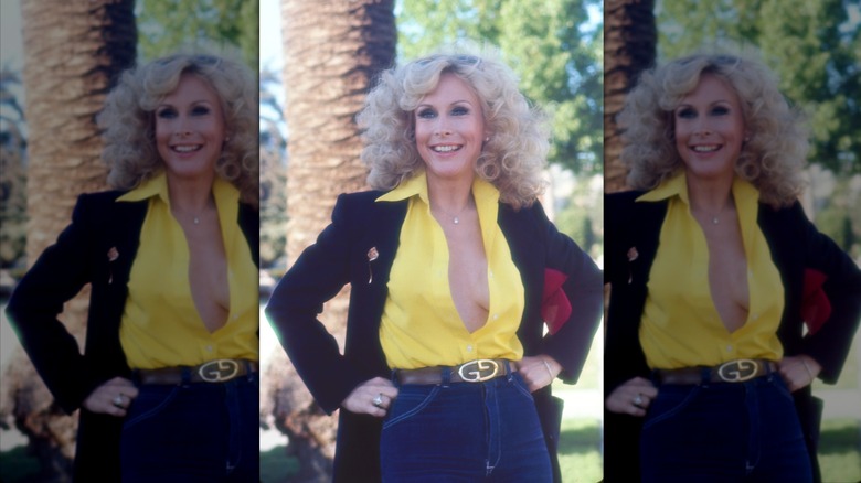 Barbara Eden smiles with voluminous hair