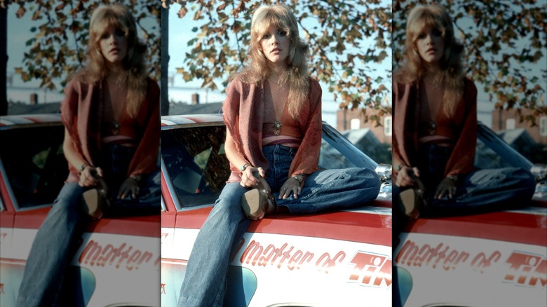 Stevie Nicks during a Fleetwood Mac photo shoot in New Haven, Connecticut in October 1975