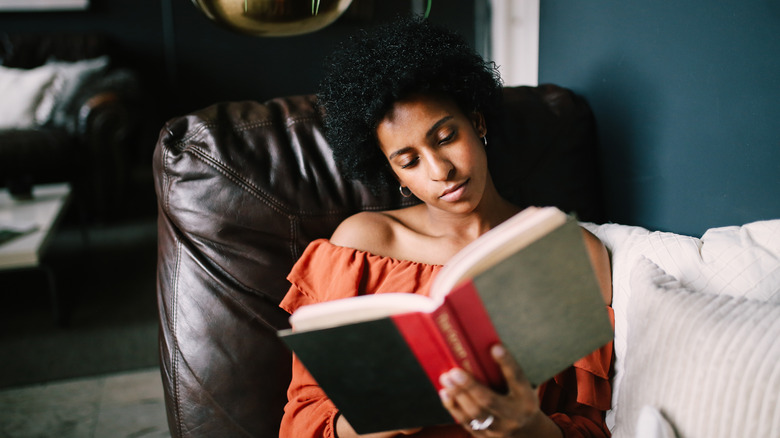 Woman with book