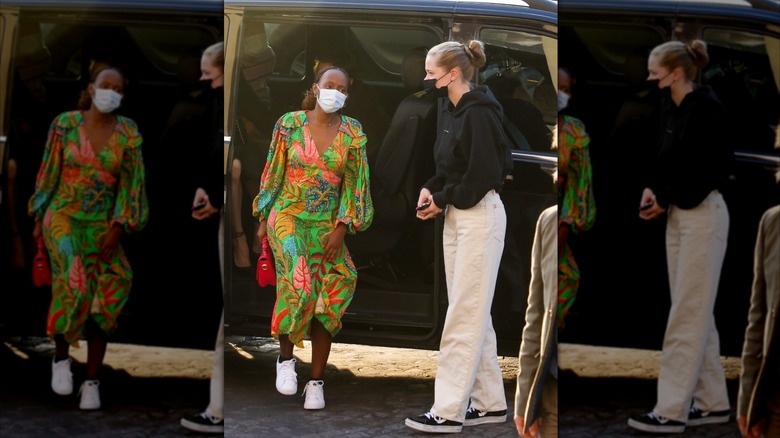 Zahara Jolie-Pitt and Shiloh Jolie in France
