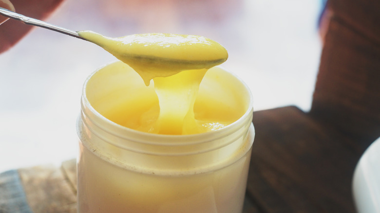 royal jelly in jar