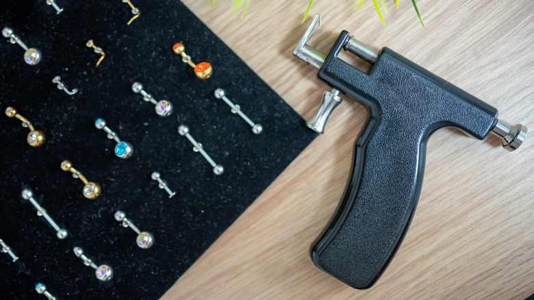 ear piercing gun with jewelry