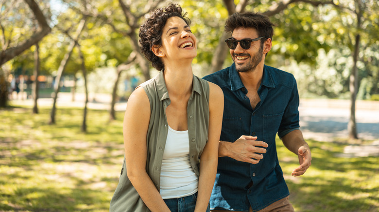 Man and woman at the park 