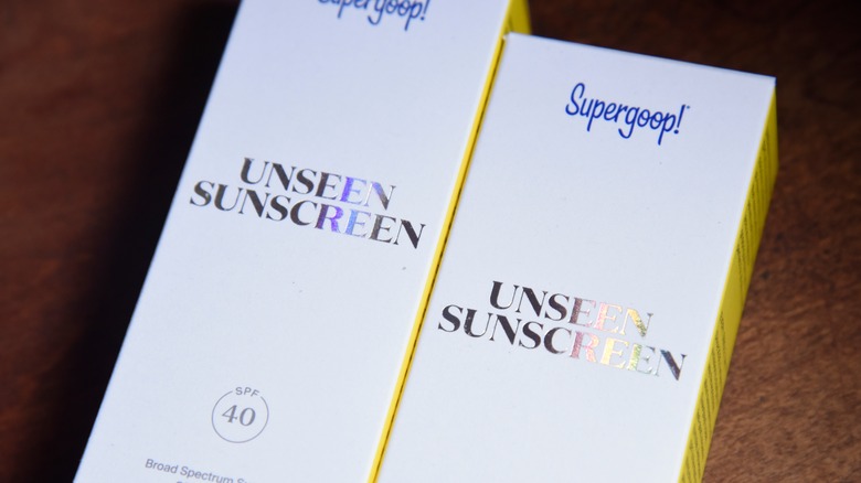 Two boxes of Supergoop! Unseen Sunscreen