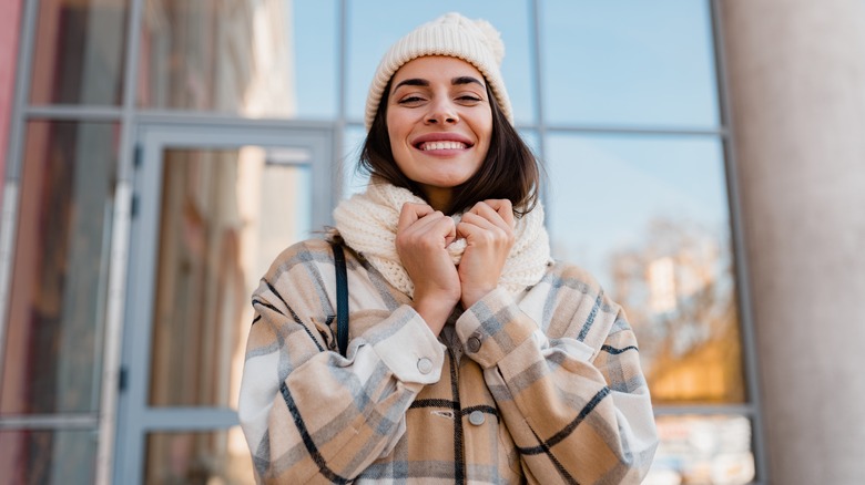 woman wearing jacket