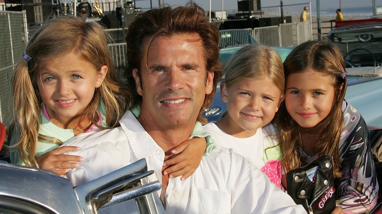 Lorenzo Lamas with his daughters Isabella, Victoria, and Alexandra in 2006.