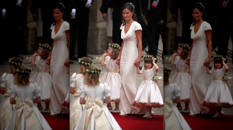 Pippa Middleton as the maid of honor for Kate Middleton in 2011