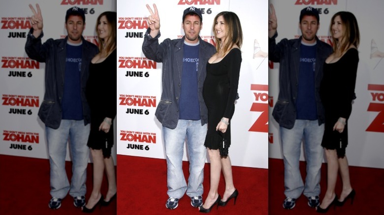 Adam Sandler and pregnant wife Jackie at a movie premiere