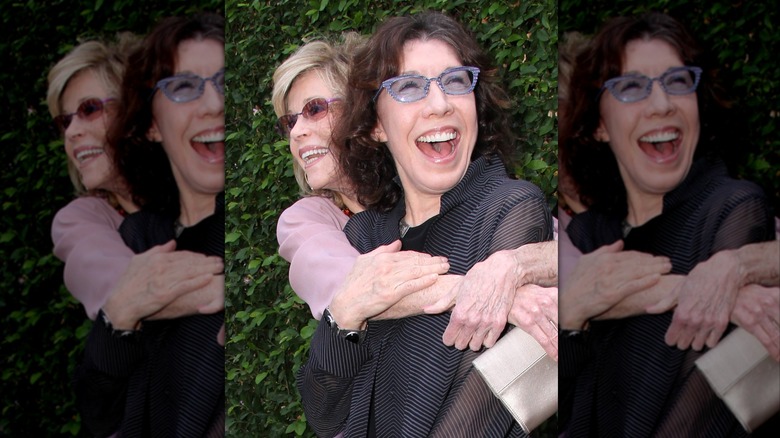 Jane Fonda, Lily Tomlin at the The Rape Foundation's Annual Brunch at Private Location on September 28, 2014 in Beverly Hills