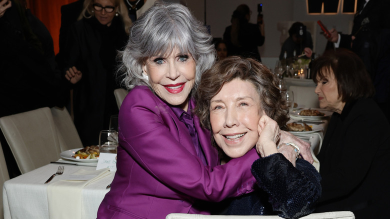 Jane Fonda and Lily Tomlin attend the WIF Honors Celebrating 50 Years Presented by Max Mara November 30, 2023