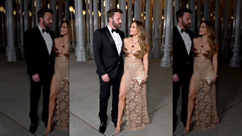 Jennifer Lopez and Ben Affleck wearing Gucci at the LACMA Art + Film Gala in LA