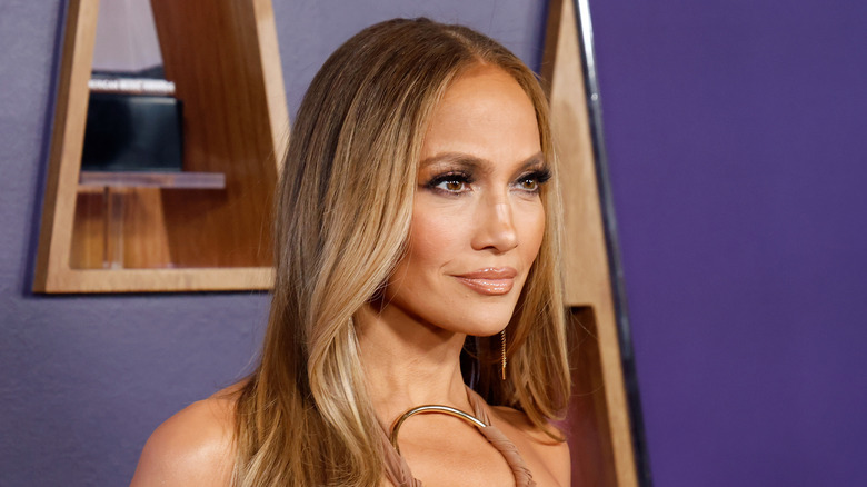 Jennifer Lopez at the American Music Awards Winner's Walk in May 2025.
