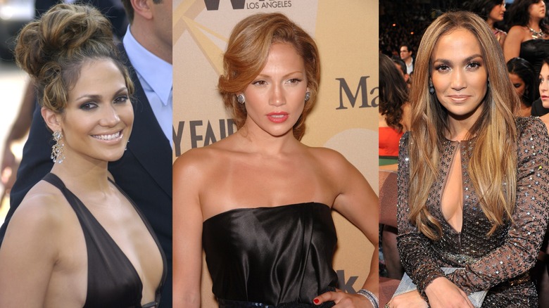 Jennifer Lopez in 2003, 2006 and 2010