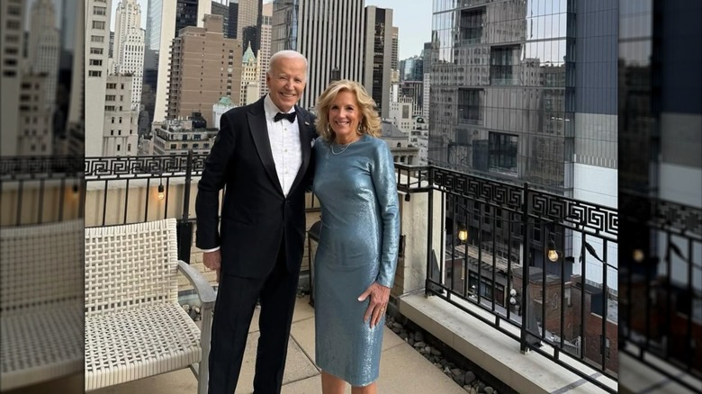 Jill Biden and Joe Biden smiling