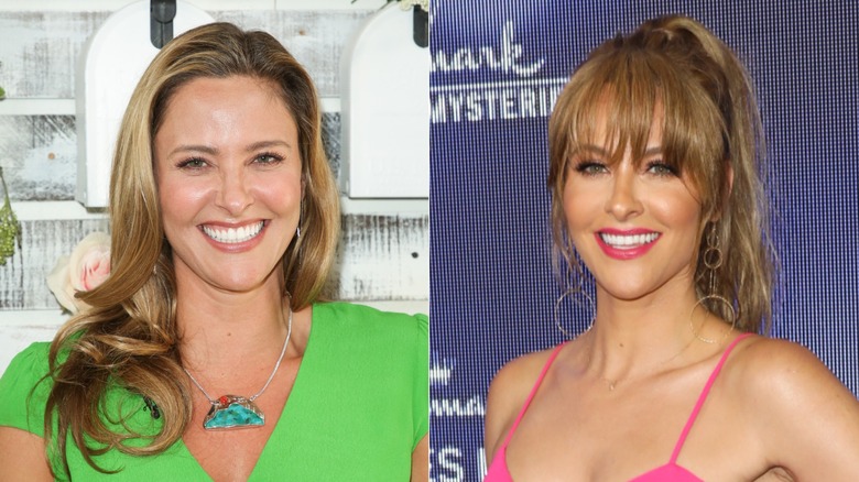 Jill Wagner with blond hair and bangs