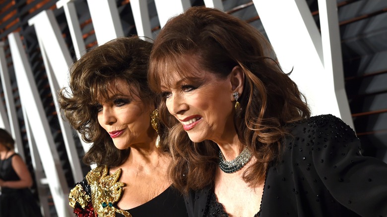 Joan and Jackie Collins on the red carpet in 2015