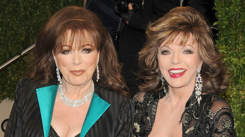 Jackie and Joan Collins on the red carpet in 2009