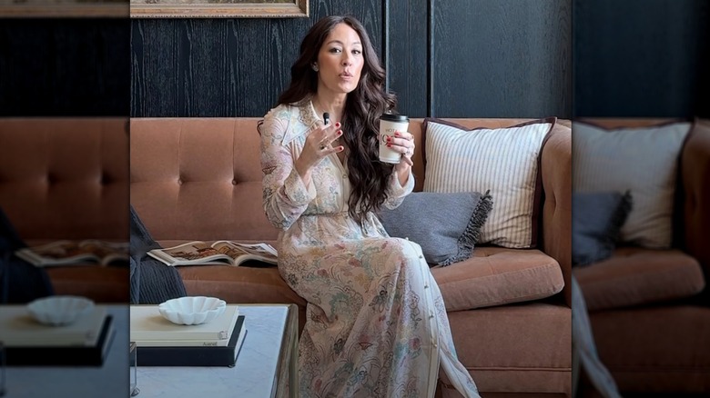 Joanna Gaines in a floral dress