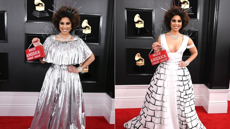 Joy Villa smiling at the 2019 Grammys