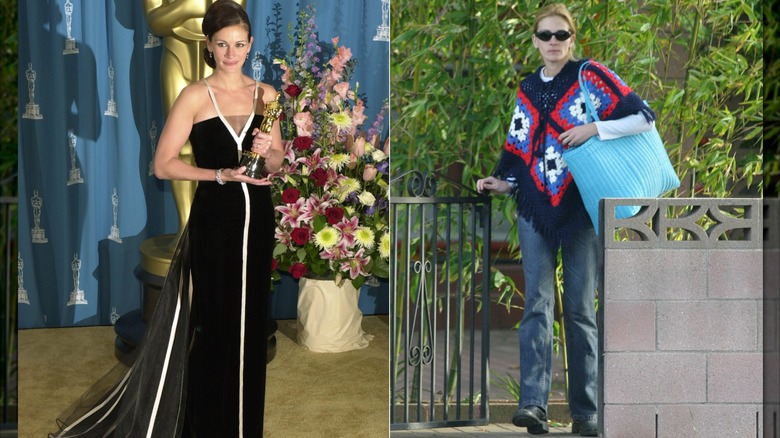 Julia Roberts in 2001 and 2003
